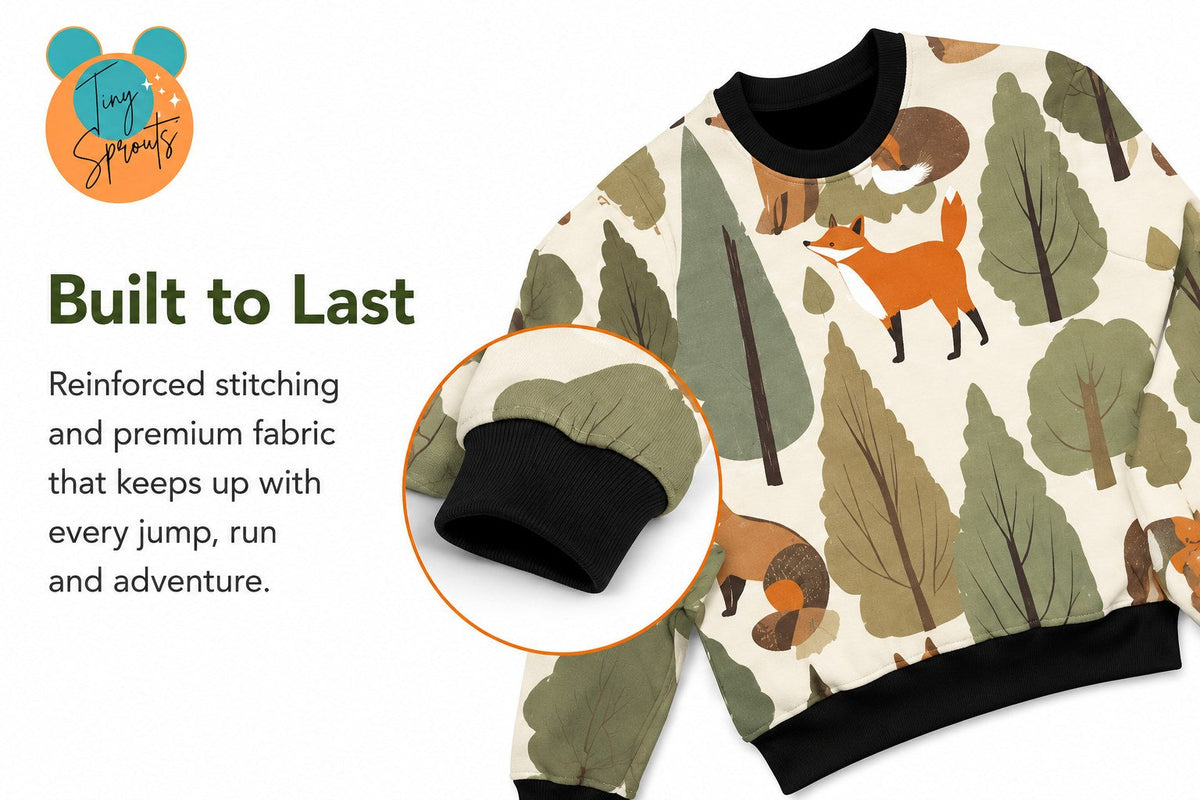Jungle Fox Sweatshirt – front and back view