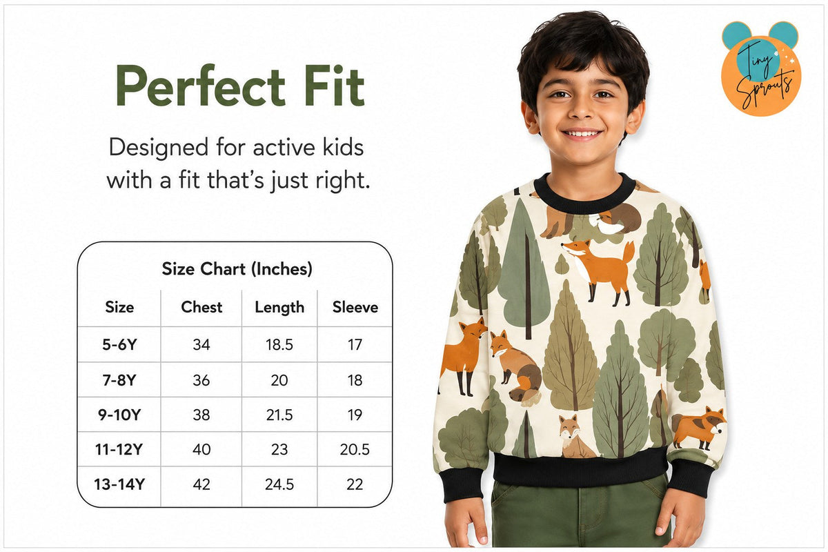 Jungle Fox Sweatshirt – close-up details