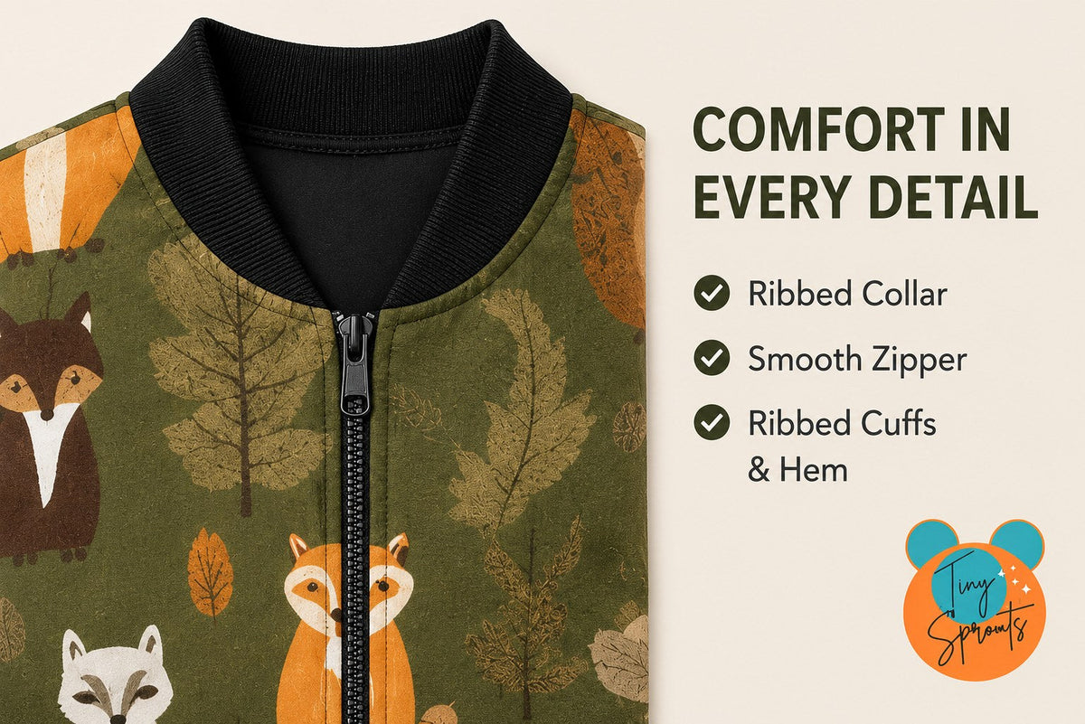 Jungle Leaf Bomber Jacket – fit and comfort