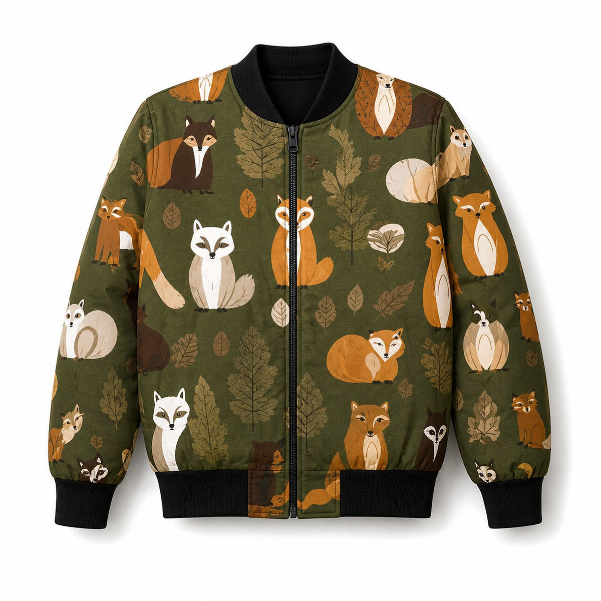 Jungle Leaf Bomber Jacket – main product image