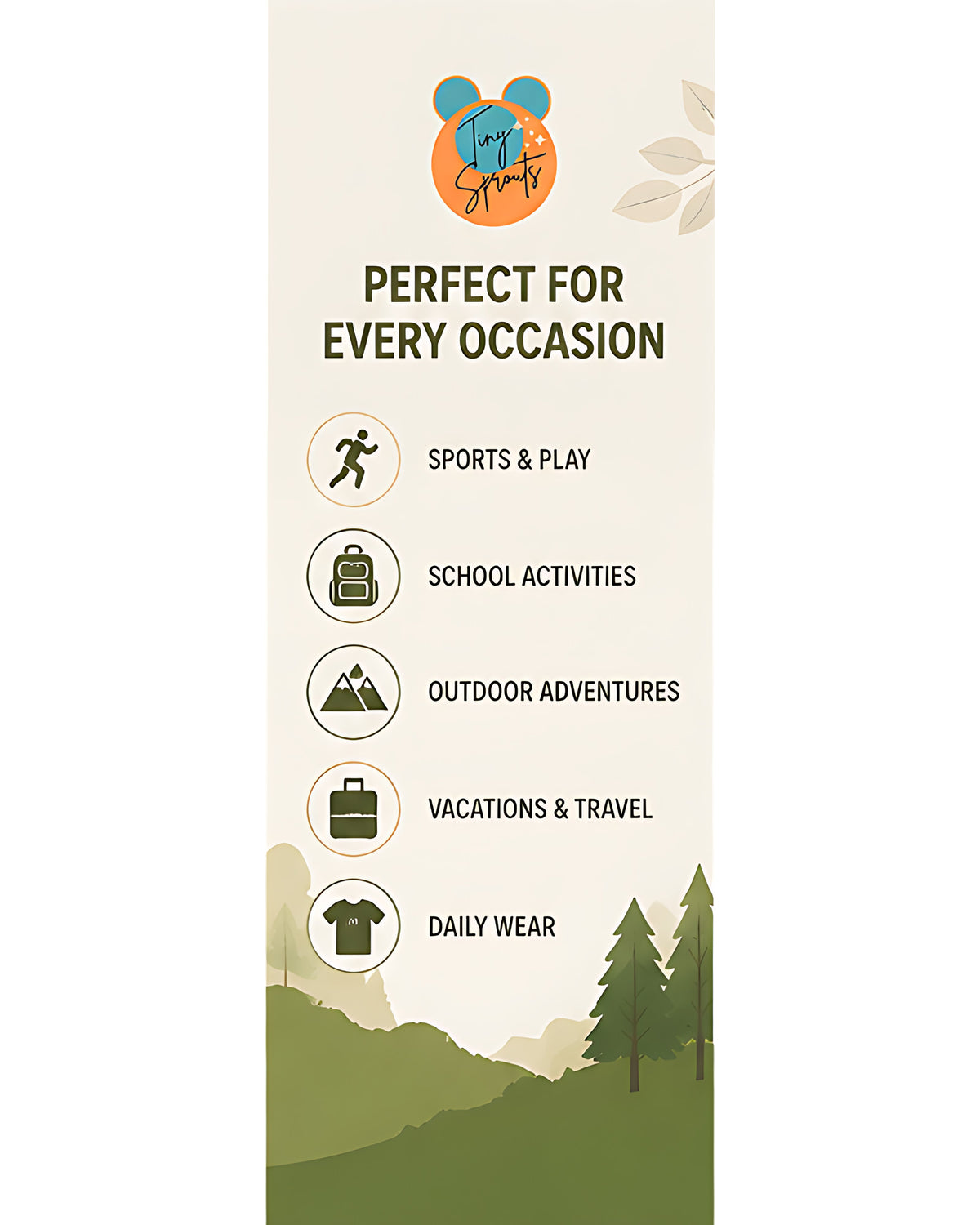 Tiny Sprouts Jungle Leaf Kids AOP Sports Set - detail 6 of 8