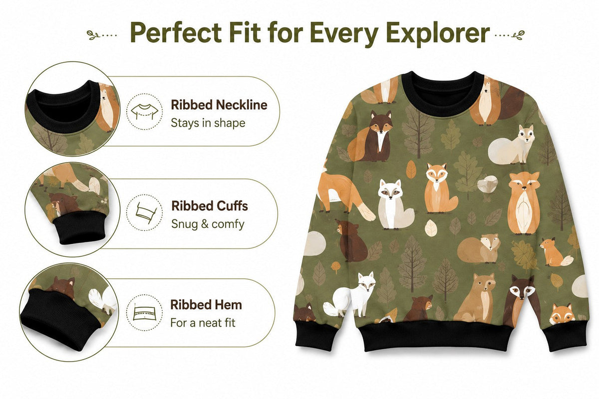 Jungle Leaf Sweatshirt – front and back view