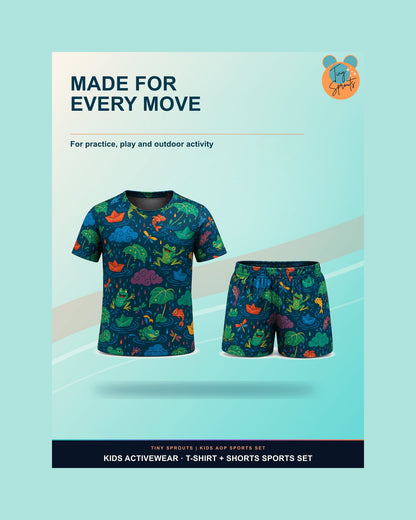 Tiny Sprouts Monsoon Puddle Adventure Kids AOP Sports Set - detail 3 of 8