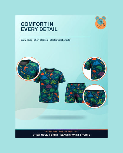 Tiny Sprouts Monsoon Puddle Adventure Kids AOP Sports Set - detail 5 of 8