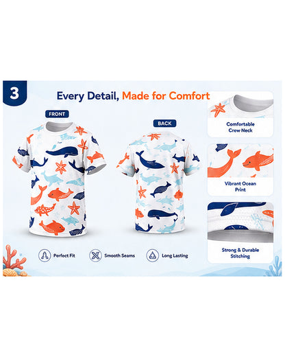 Tiny Sprouts OceanWhale Kids AOP Sports Set - detail 3 of 8