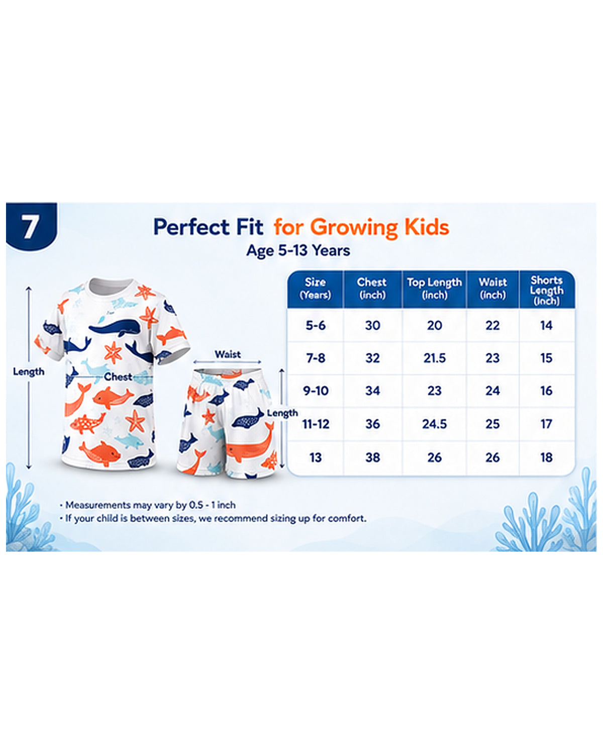 Tiny Sprouts OceanWhale Kids AOP Sports Set - detail 7 of 8