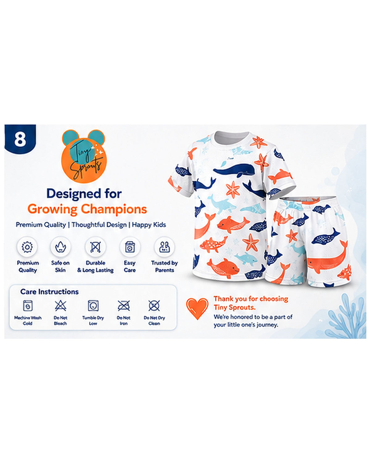 Kids AOP Sports T-Shirt - Oceanwhale - detail 8 of 8