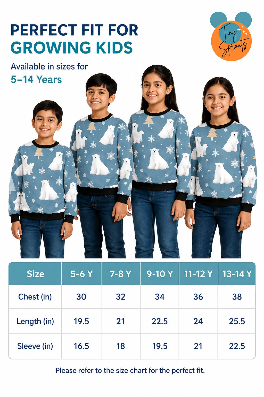 Polar Bear Sweatshirt – close-up details