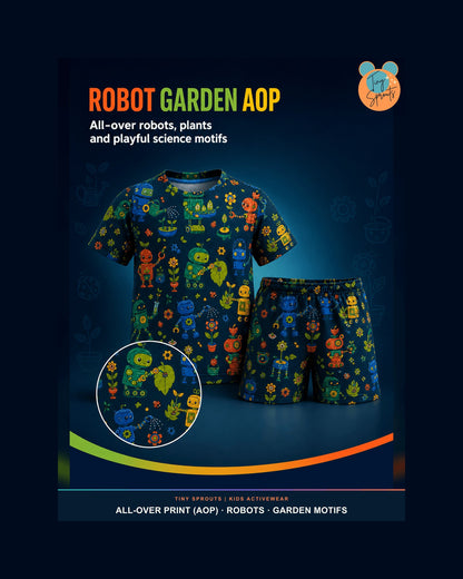 Tiny Sprouts Robot Garden Lab Kids AOP Sports Set - detail 4 of 8