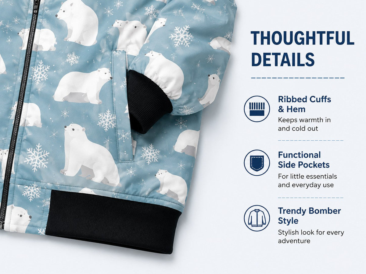 Snow Bomber Jacket – close-up details