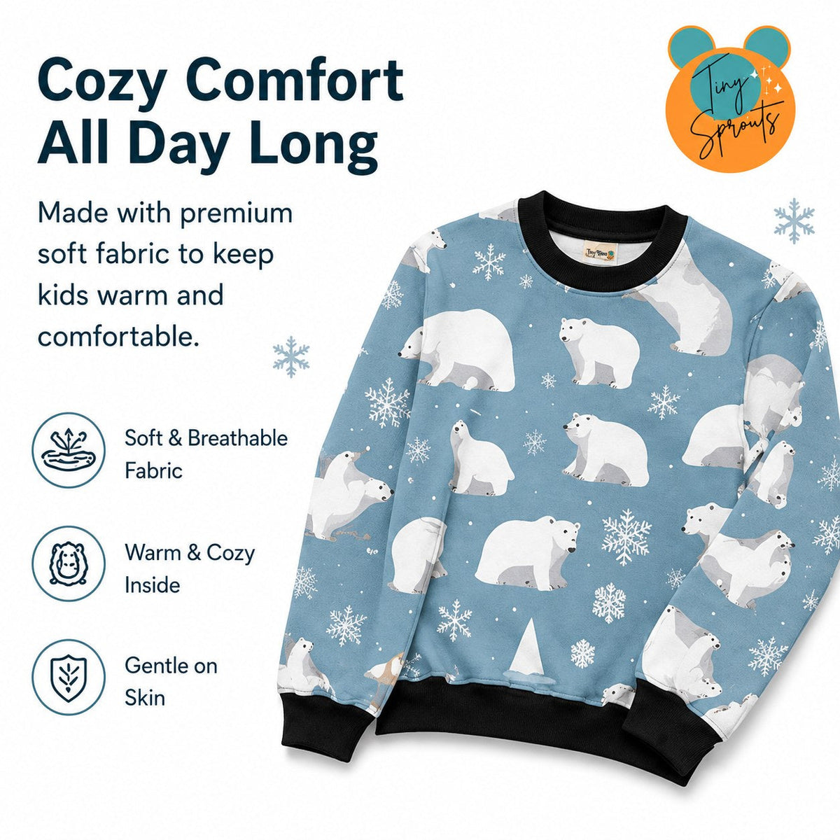 Snow Sweatshirt – fabric detail