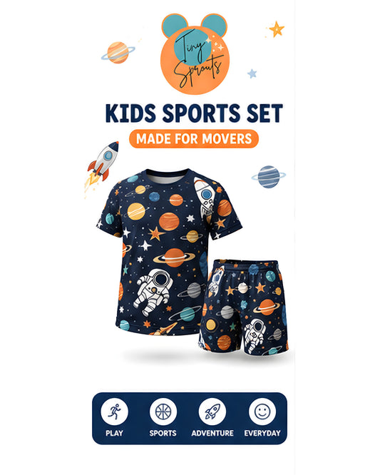 Tiny Sprouts Space Man Kids AOP Sports Set - detail 1 of 6