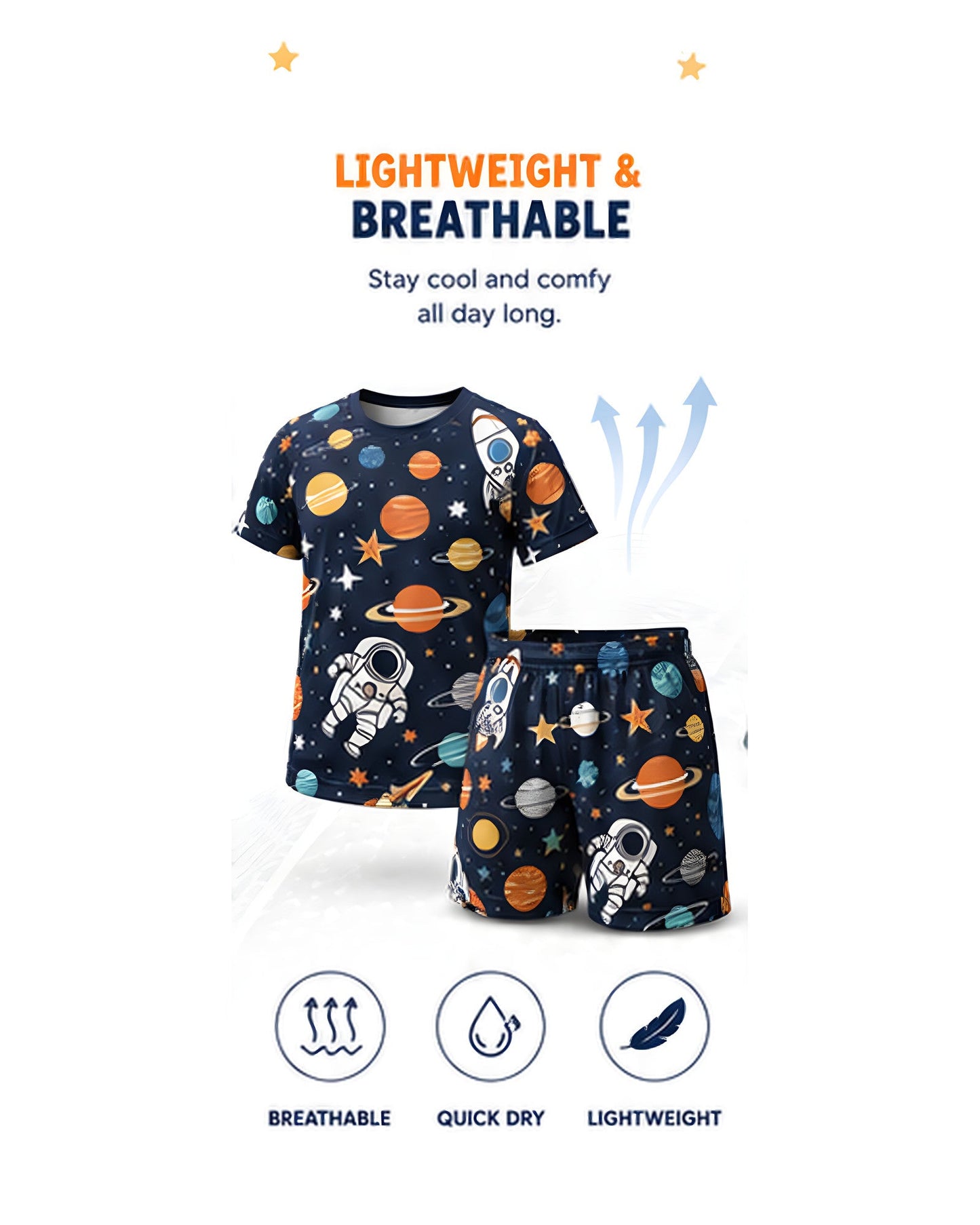 Kids AOP Sports Shorts - SpaceMan - detail 3 of 6