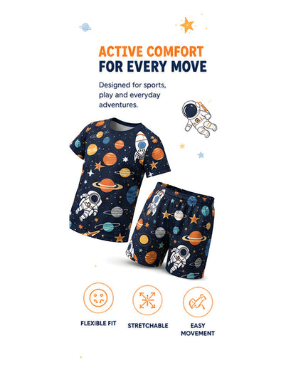 Kids AOP Sports Shorts - SpaceMan - detail 4 of 6