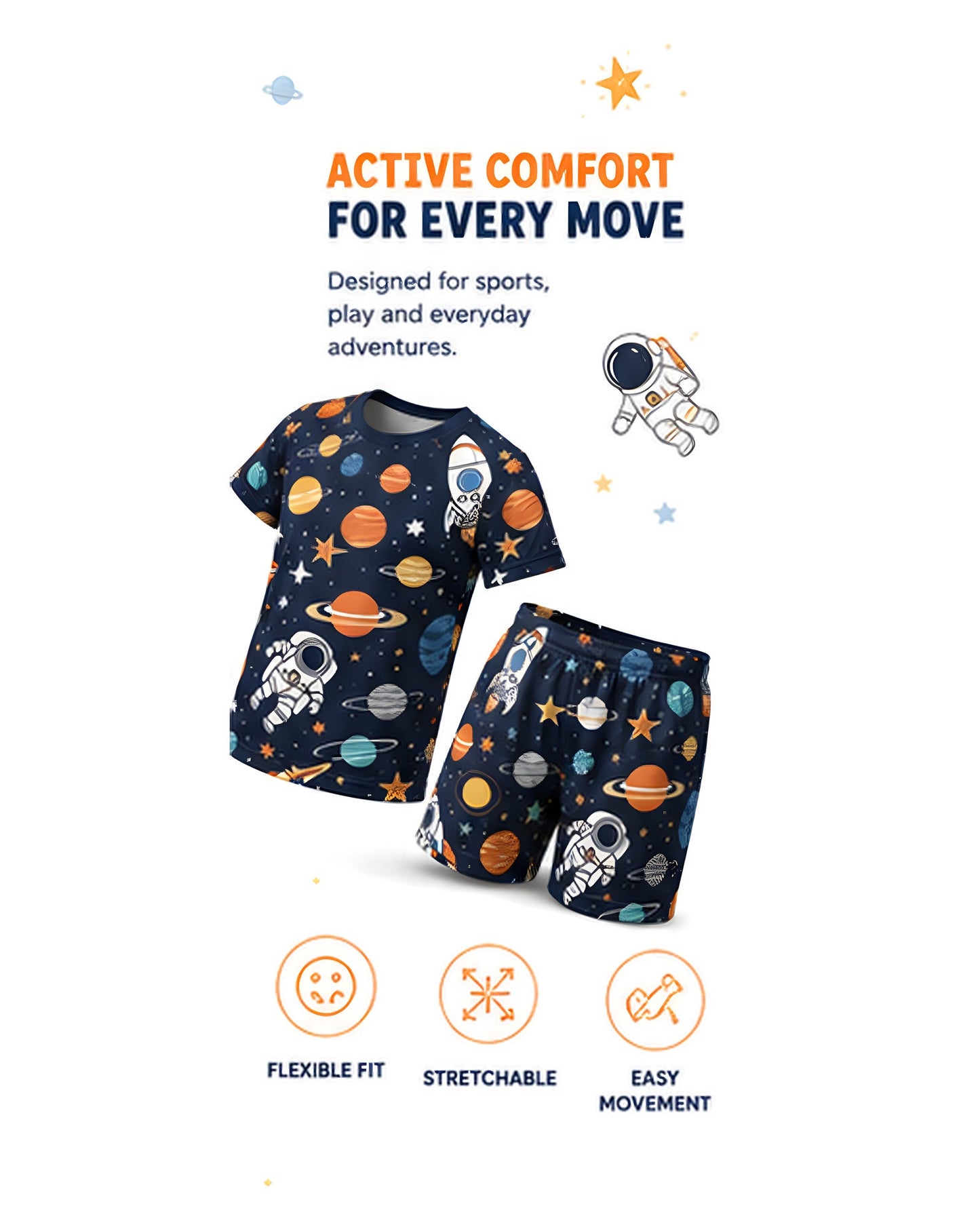 Kids AOP Sports T-Shirt - SpaceMan - detail 4 of 6