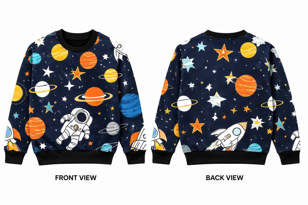 Space Man Sweatshirt – fabric detail