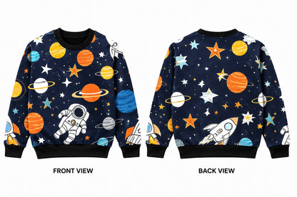 Space Man Sweatshirt – fabric detail