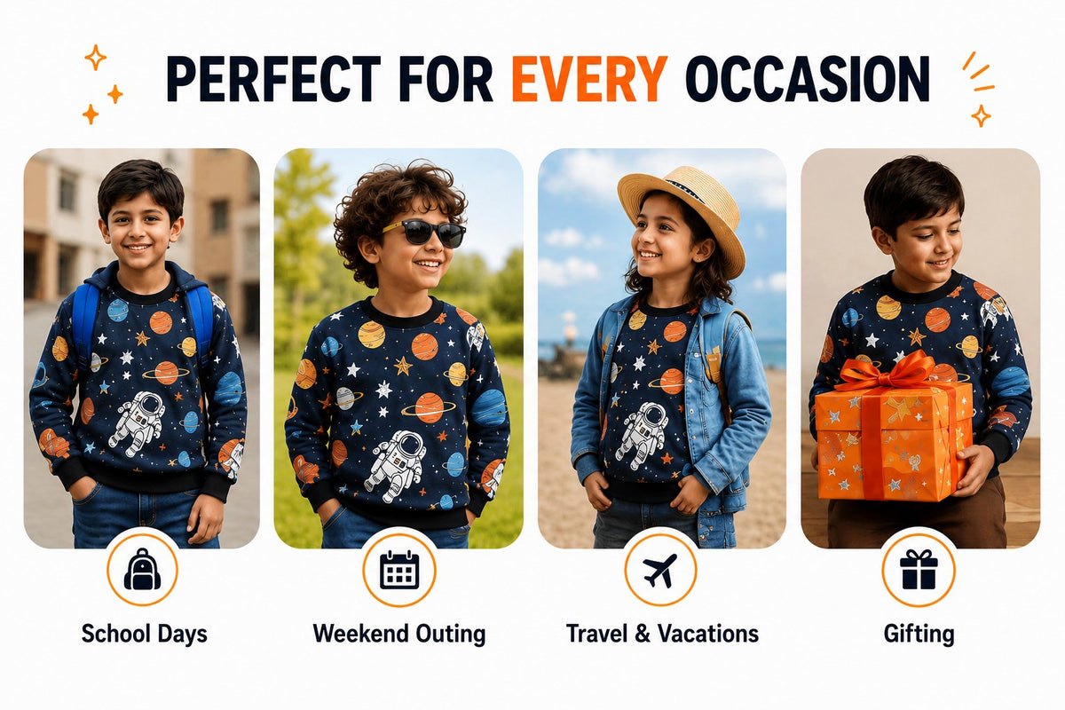 Space Man Sweatshirt – size guide