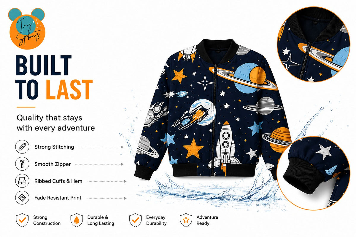 Space & Star Bomber Jacket – fit and comfort
