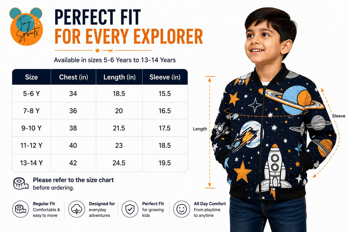 Space & Star Bomber Jacket – close-up details