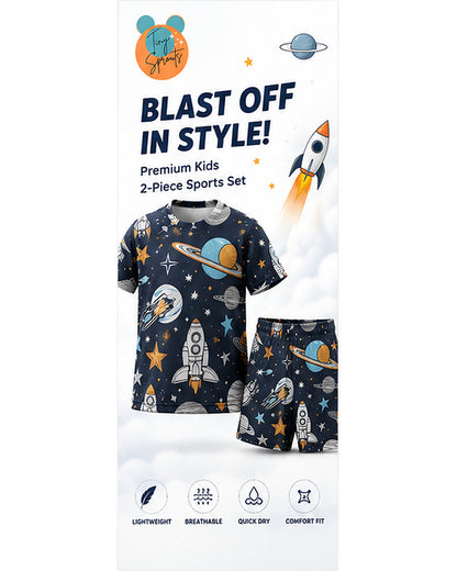 Tiny Sprouts Space & Star Kids AOP Sports Set - detail 1 of 8