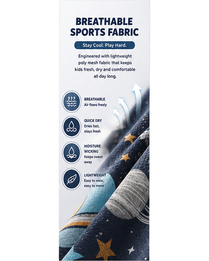 Tiny Sprouts Space & Star Kids AOP Sports Set - detail 2 of 8