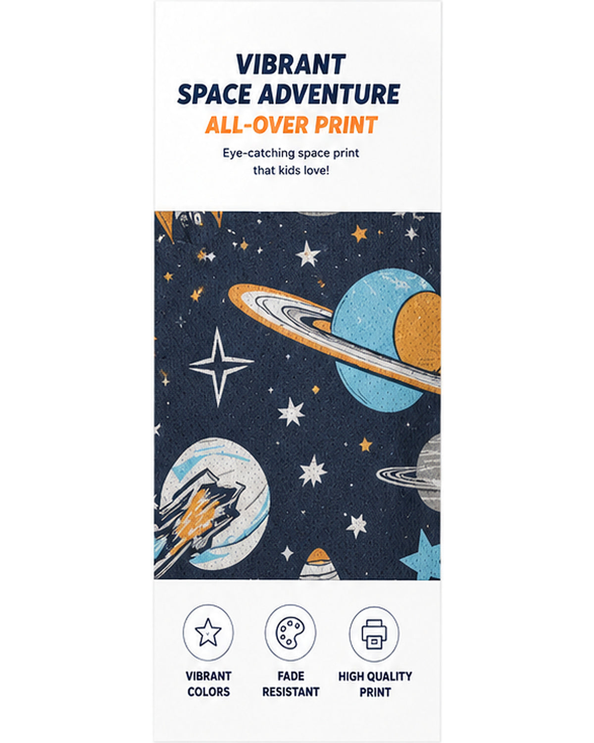 Tiny Sprouts Space & Star Kids AOP Sports Set - detail 4 of 8