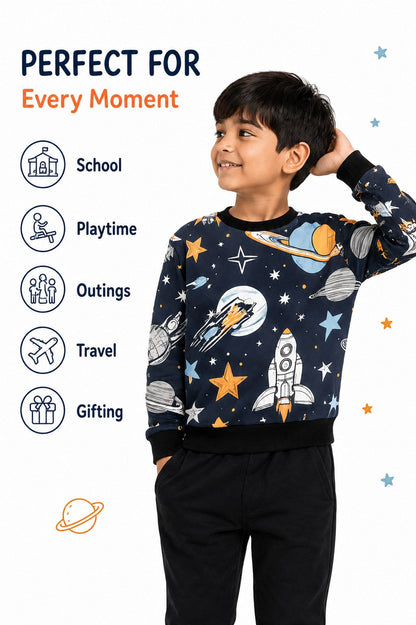 Space & Star Sweatshirt – size guide