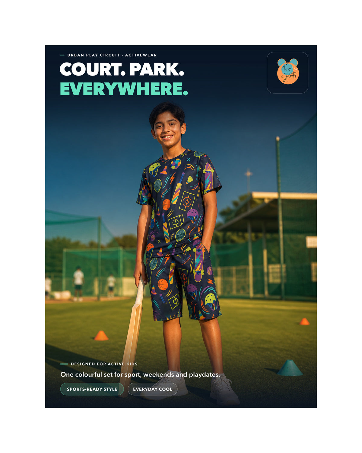 Tiny Sprouts Urban Play Circuit Kids AOP Sports Set - detail 7 of 8
