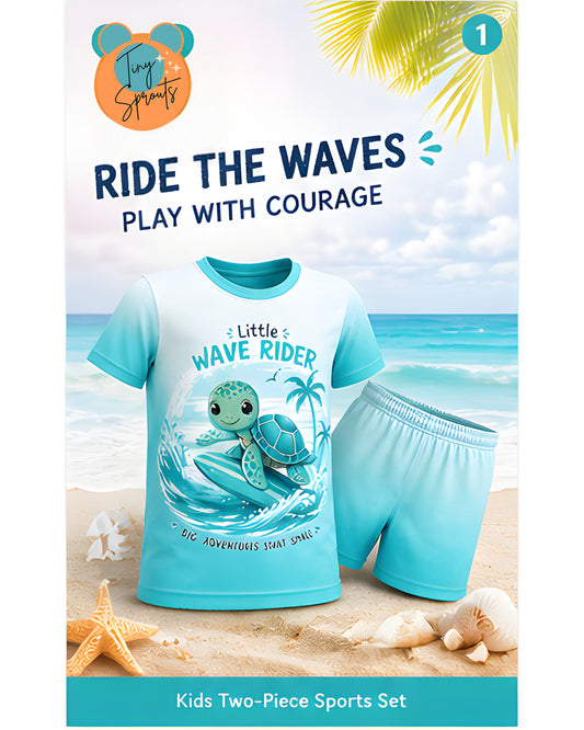 Tiny Sprouts Wave Rider Kids AOP Sports Set - detail 1 of 7