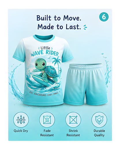 Tiny Sprouts Wave Rider Kids AOP Sports Set - detail 6 of 7