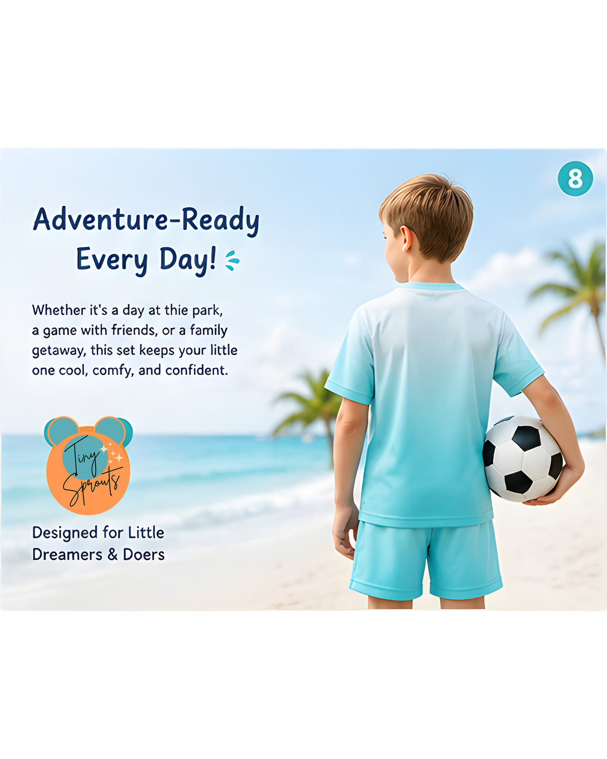 Tiny Sprouts Wave Rider Kids AOP Sports Set - detail 7 of 7