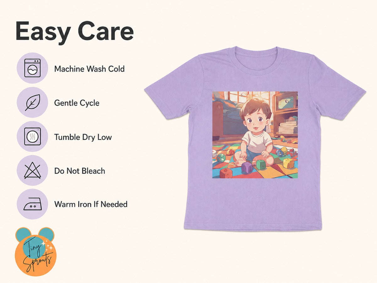 Tiny Sprouts Boy with Toys Toddler T-Shirt – easy care