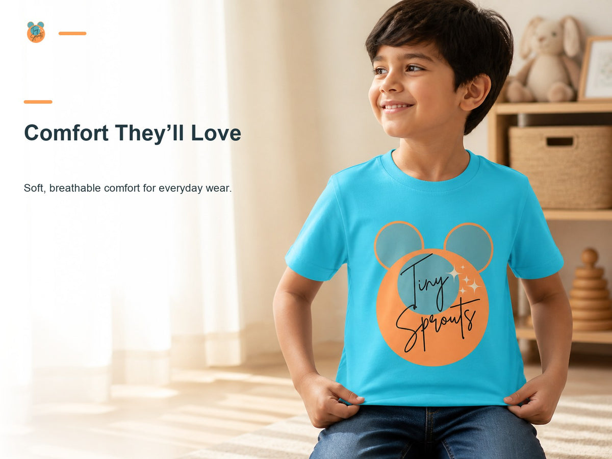 Tiny Sprouts Kids Round Neck T-Shirt – comfort and fabric