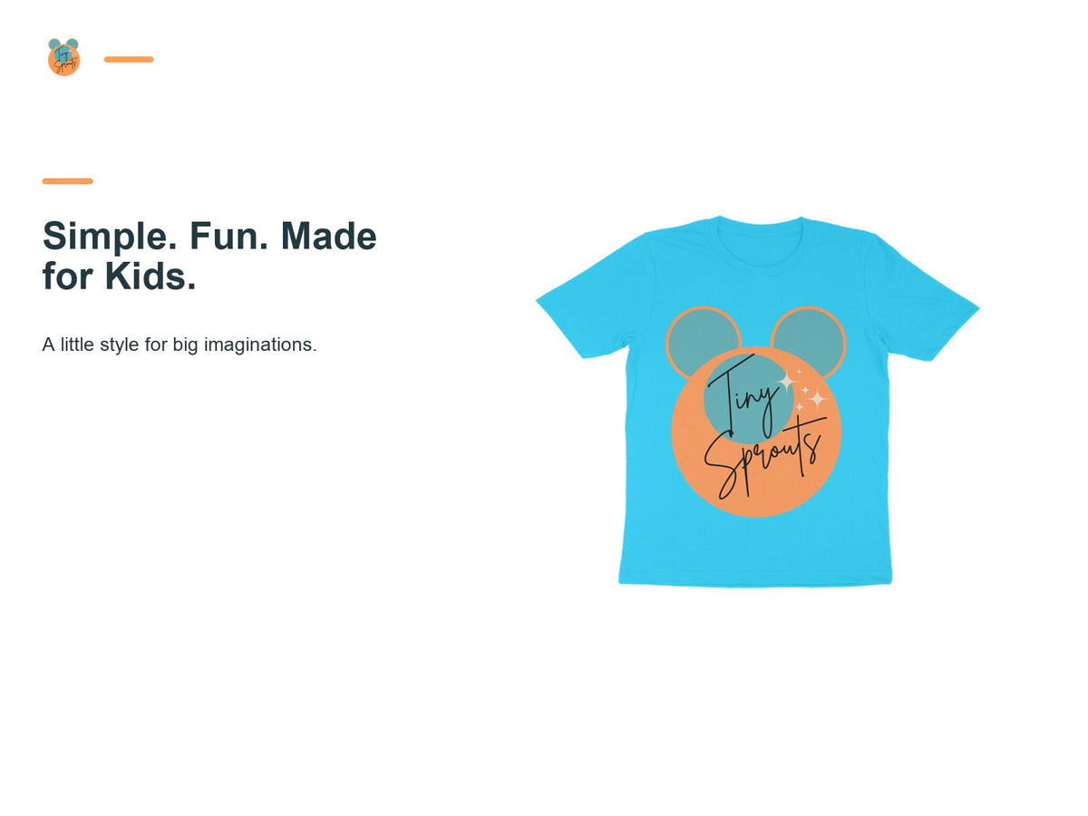 Tiny Sprouts Kids Round Neck T-Shirt – product beauty shot