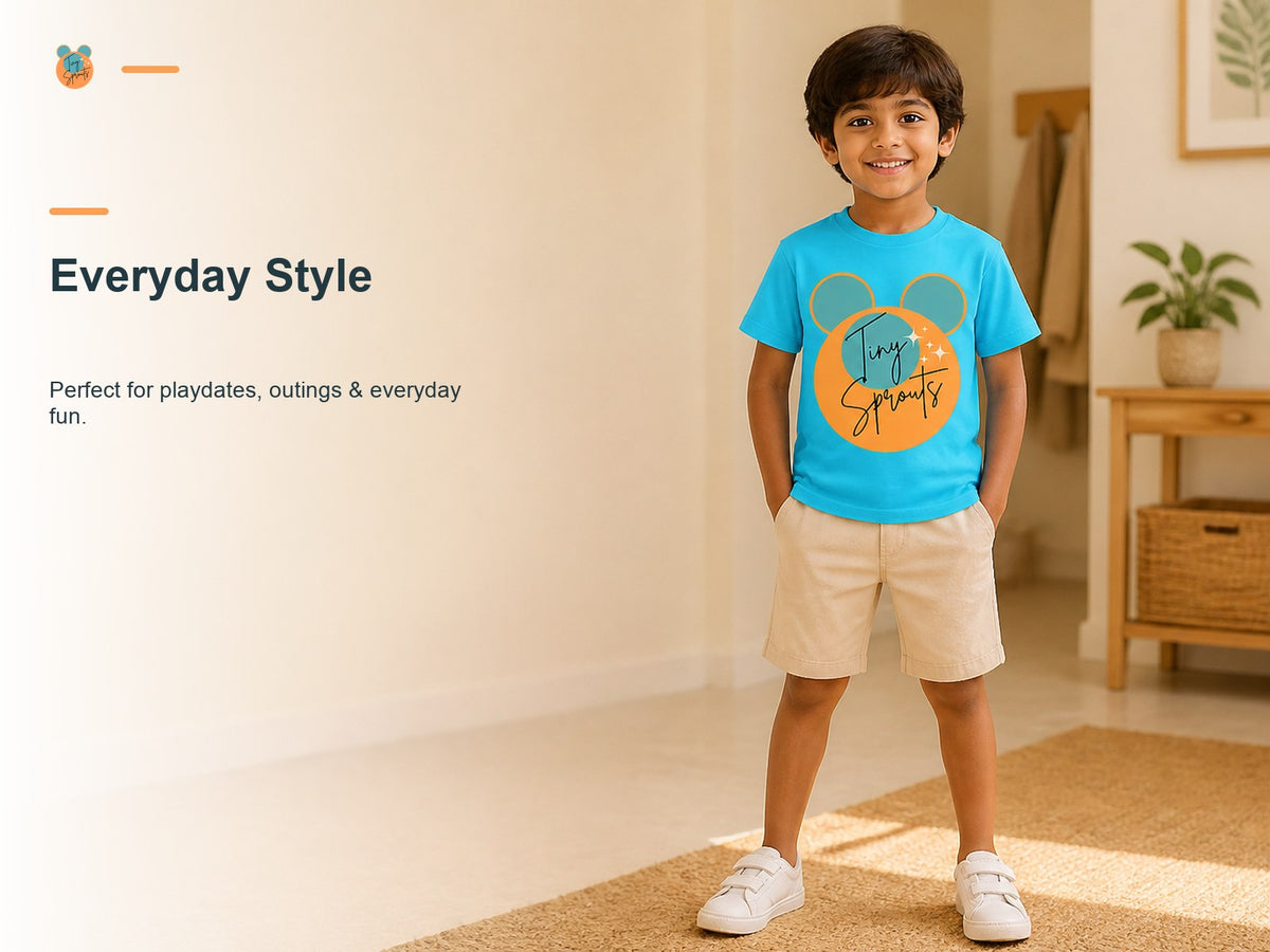 Tiny Sprouts Kids Round Neck T-Shirt – everyday styling