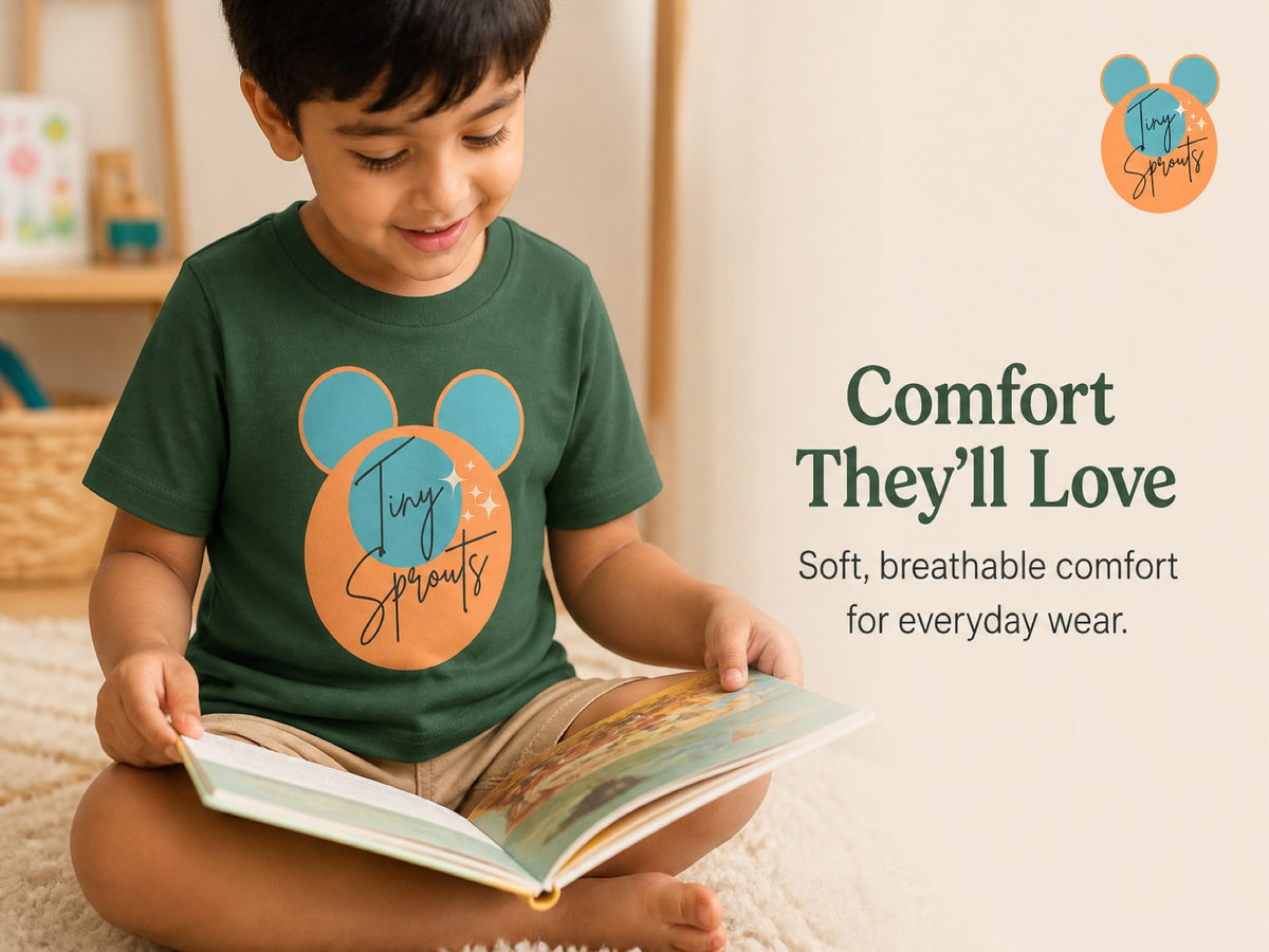 Tiny Sprouts Toddler Round Neck T-Shirt – comfort and fabric