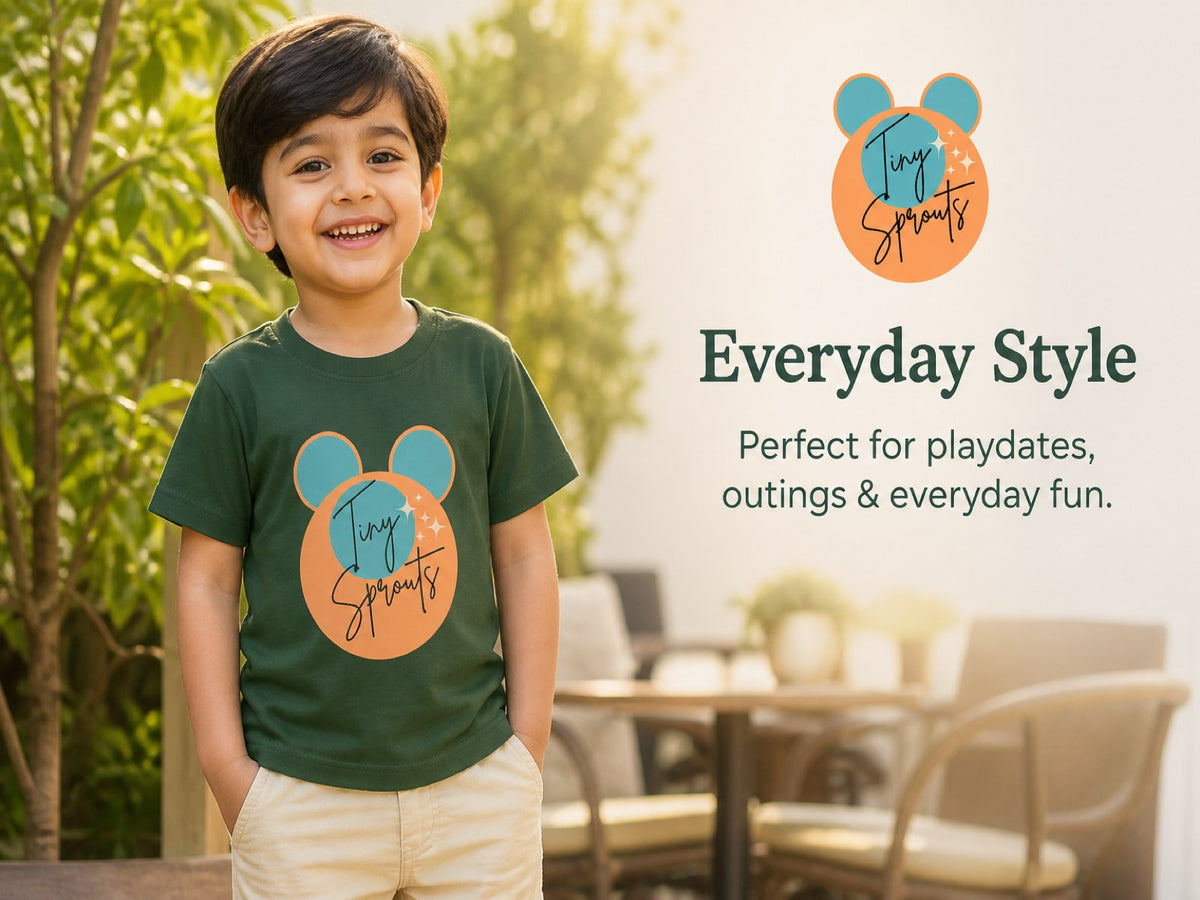 Tiny Sprouts Toddler Round Neck T-Shirt – everyday styling
