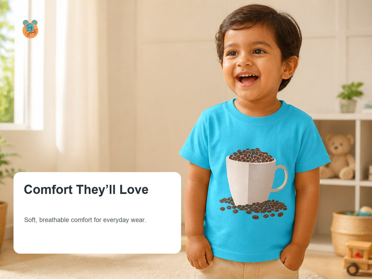 Tiny Sprouts Coffee Love Toddler T-Shirt – comfort and fabric
