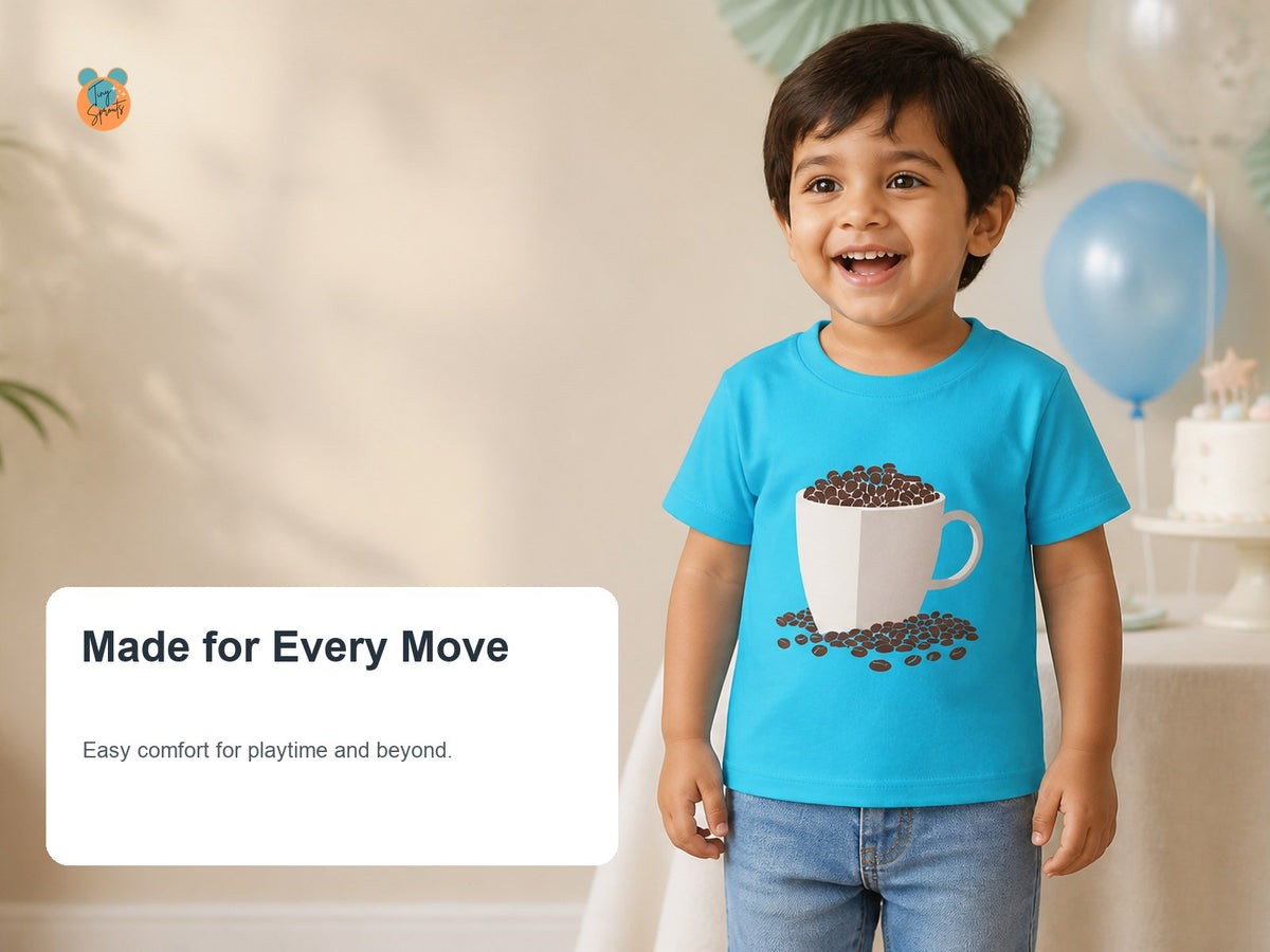 Tiny Sprouts Coffee Love Toddler T-Shirt – play-ready fit