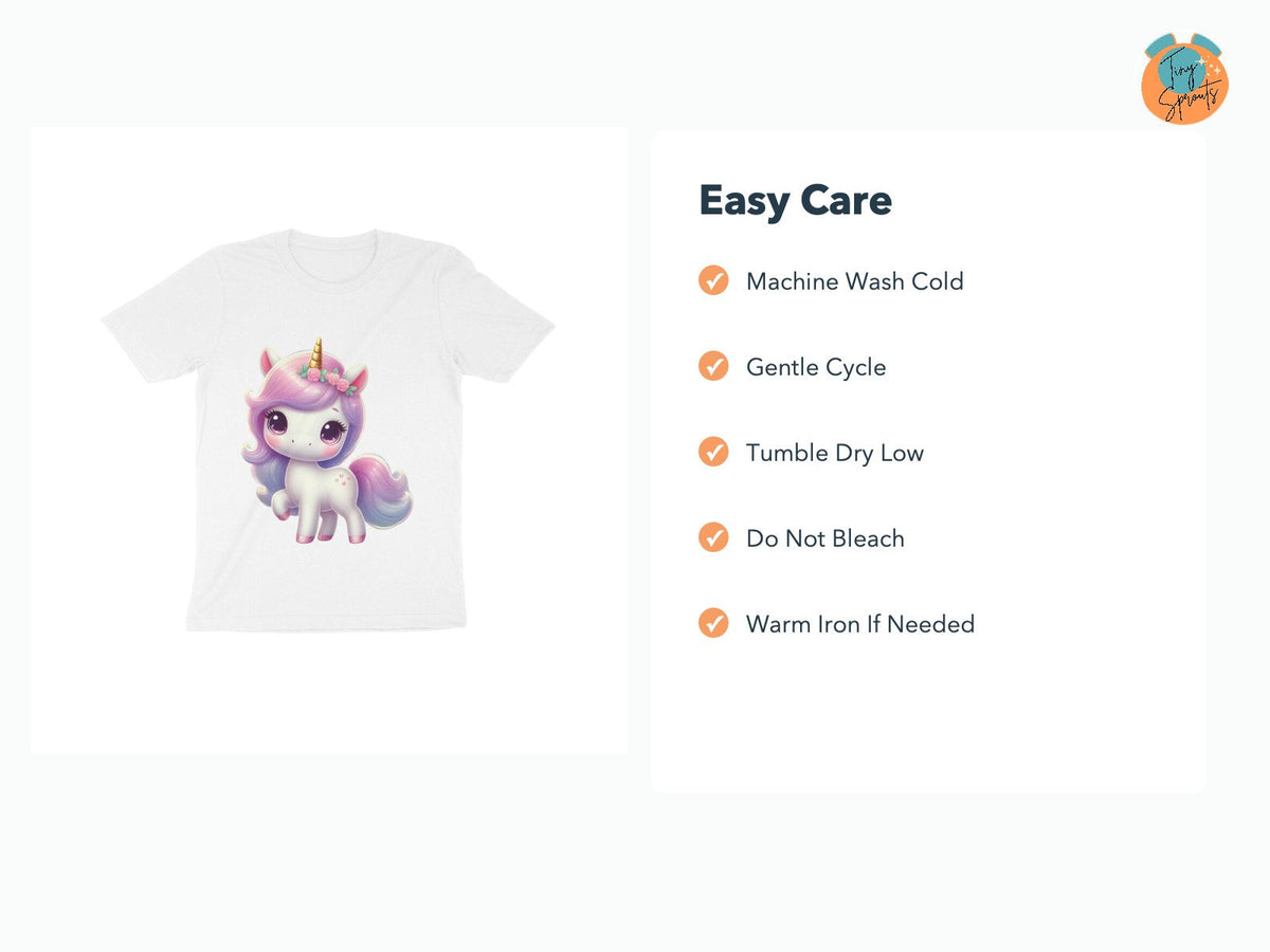 Tiny Sprouts Cute Unicorn Kids T-Shirt – easy care
