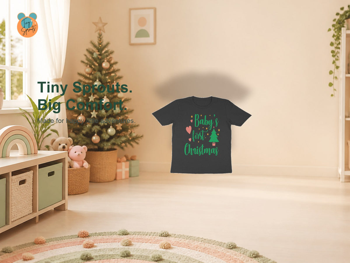 Tiny Sprouts 1st Christmas Toddler T-Shirt – lifestyle