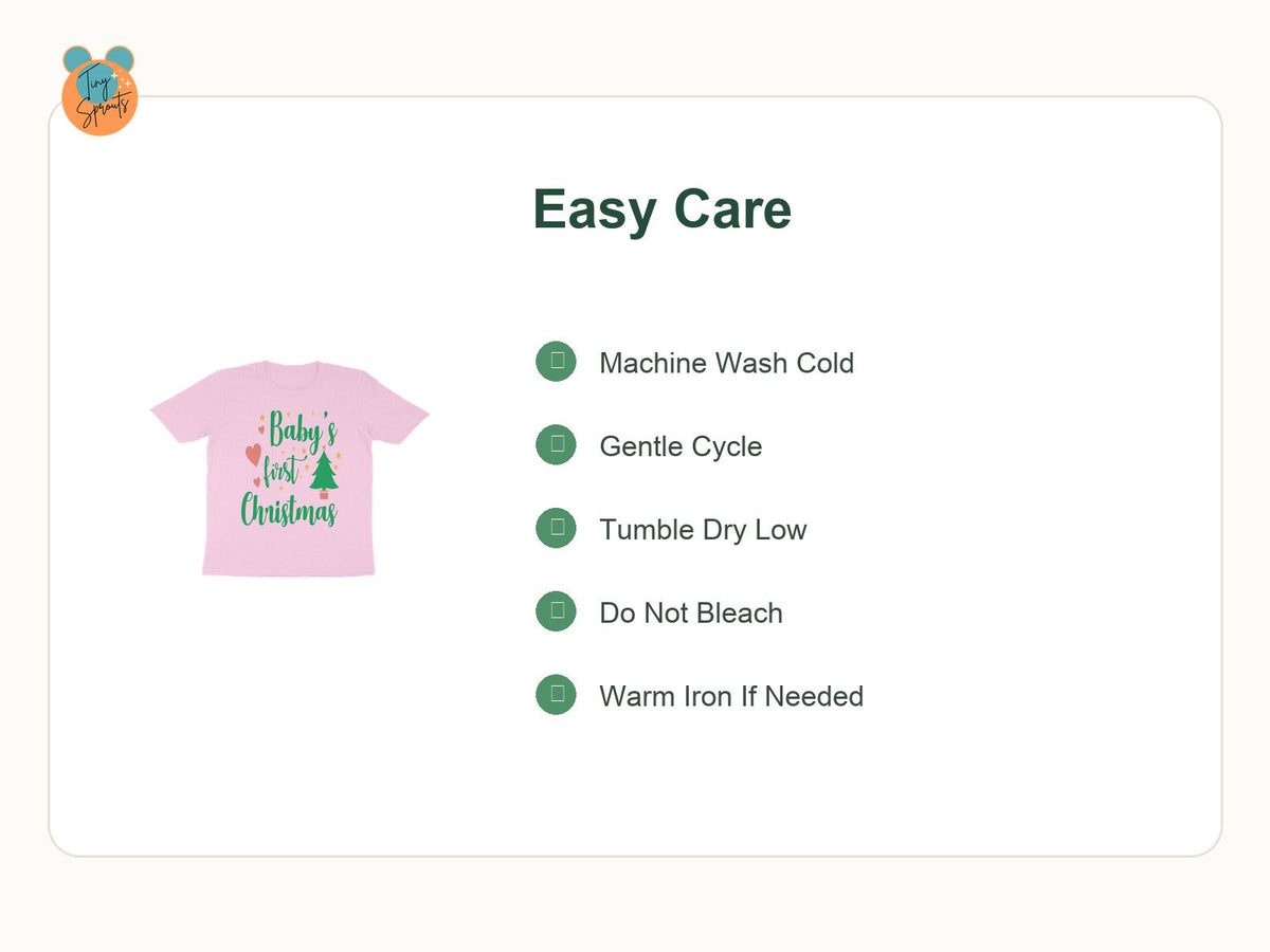 Tiny Sprouts 1st Christmas Toddler T-Shirt – easy care