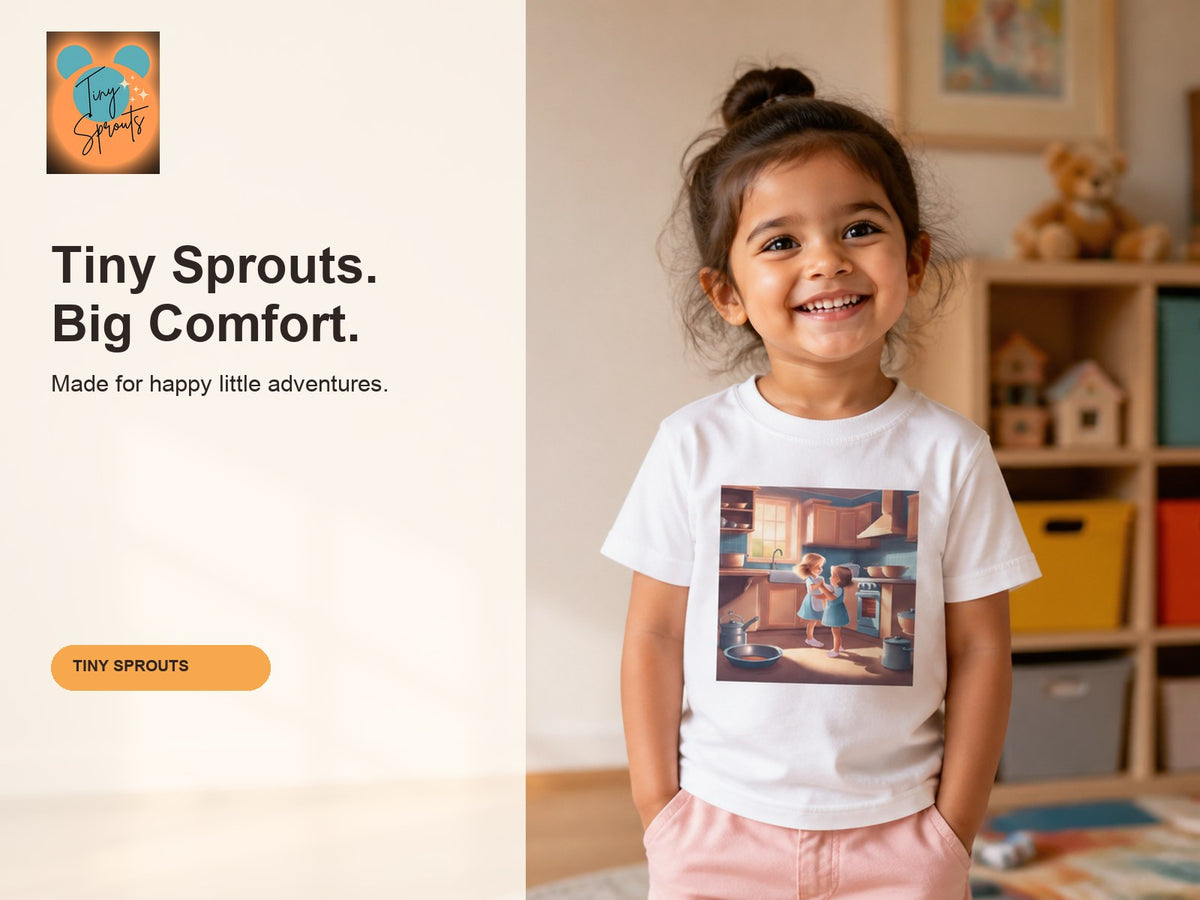 Tiny Sprouts Girls in the Kitchen Toddler T-Shirt – lifestyle