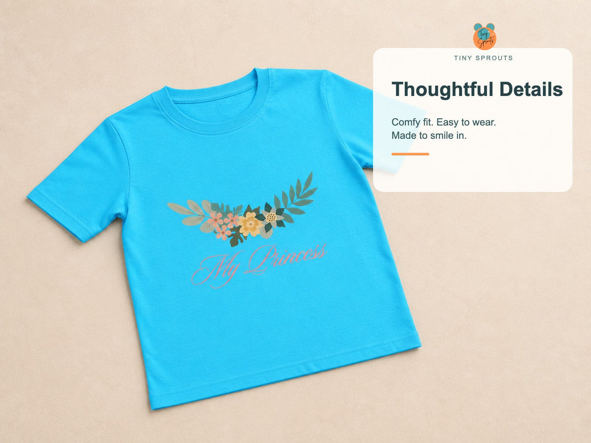 Tiny Sprouts My Princess Toddler T-Shirt – detail close-ups