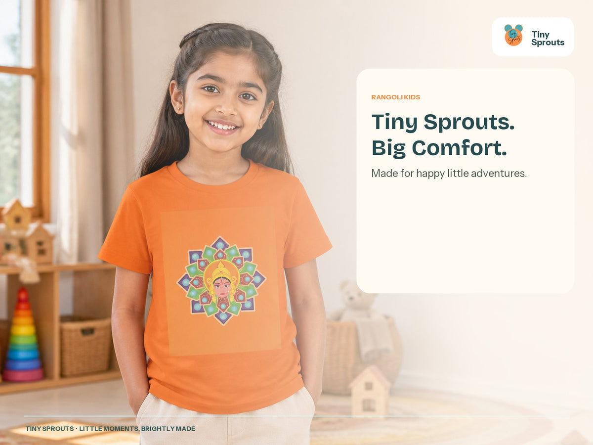 Tiny Sprouts Girls Rangoli T-Shirt – lifestyle