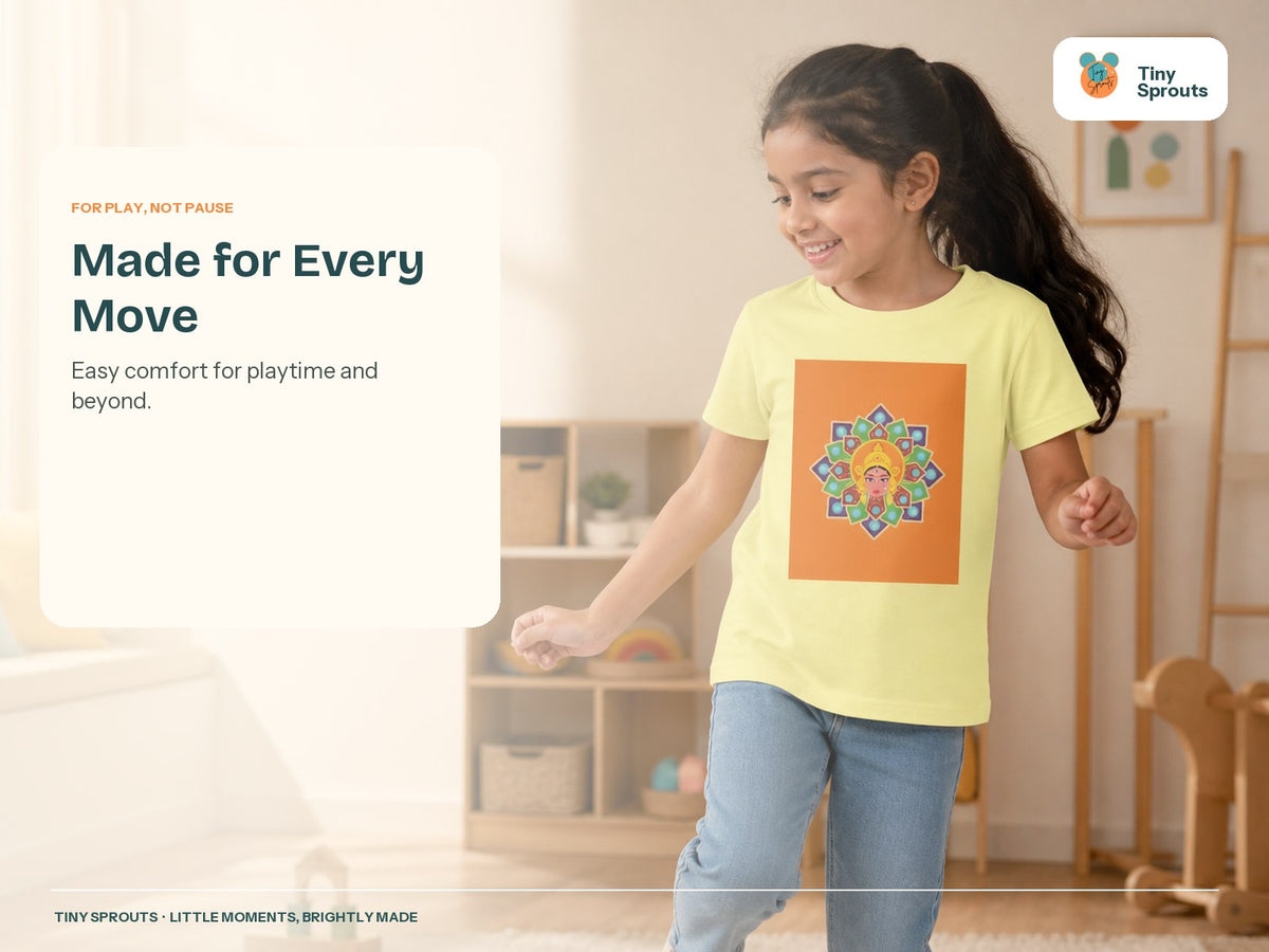 Tiny Sprouts Girls Rangoli T-Shirt – play-ready fit