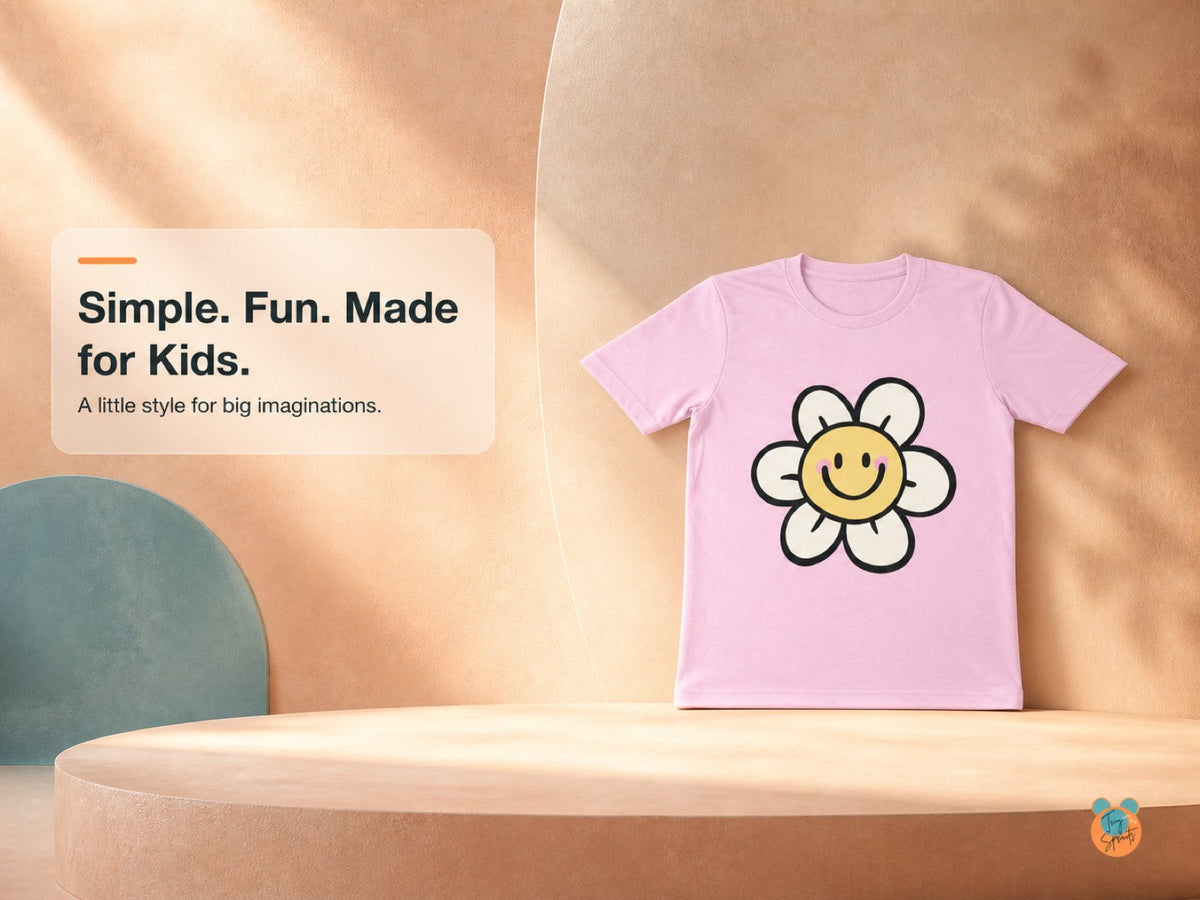 Tiny Sprouts Smiling Flower Toddler T-Shirt – product beauty shot