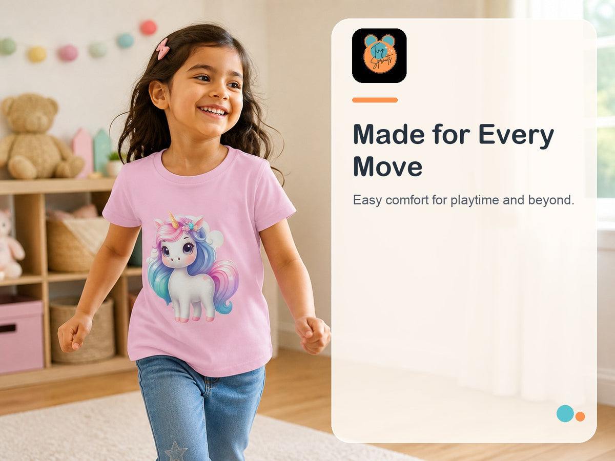Tiny Sprouts Unicorn T-Shirt for Kids – play-ready fit