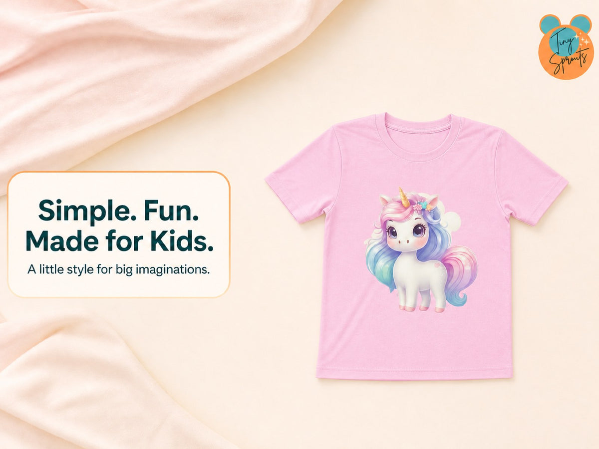 Tiny Sprouts Unicorn T-Shirt for Toddlers – product beauty shot
